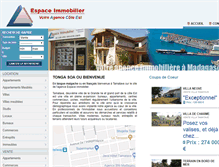 Tablet Screenshot of espaceimmobilier-cote-est.com